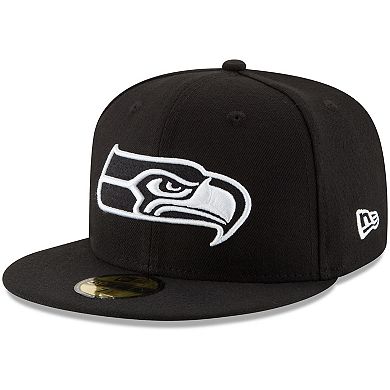 Men's New Era Black Seattle Seahawks B-Dub 59FIFTY Fitted Hat