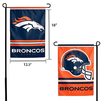 WinCraft Denver Broncos 12" x 18" Double-Sided Garden Flag