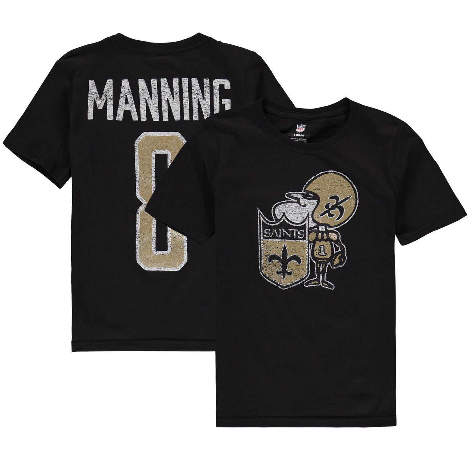 retro new orleans saints t shirt