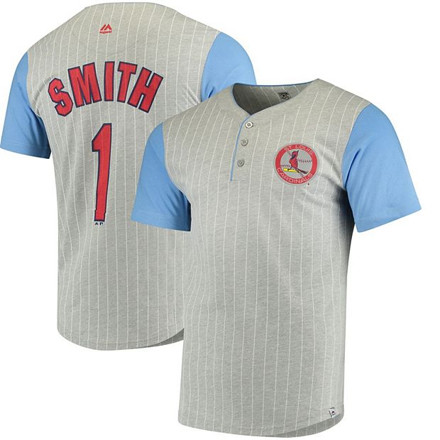 Men’s Nike Ozzie Smith St. Louis Cardinals Cooperstown Collection Light  Blue Jersey