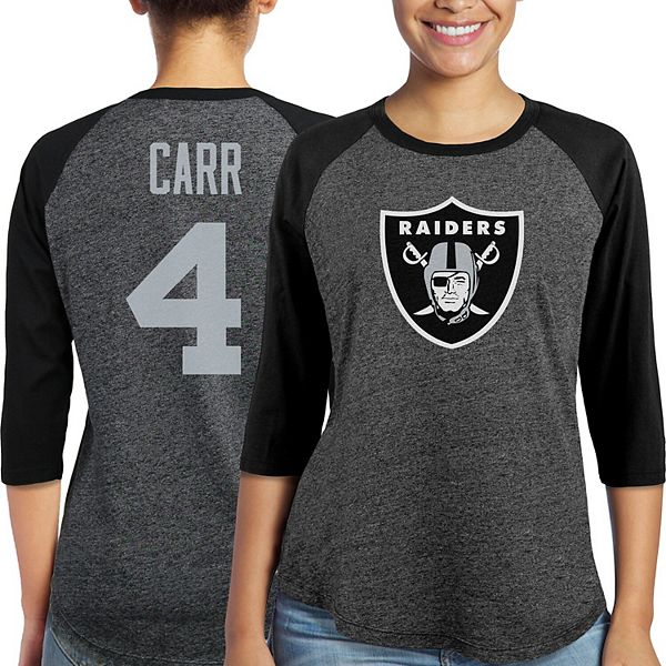 Majestic Oakland Raiders T-Shirt With 3/4 Sleeves in Black for Men