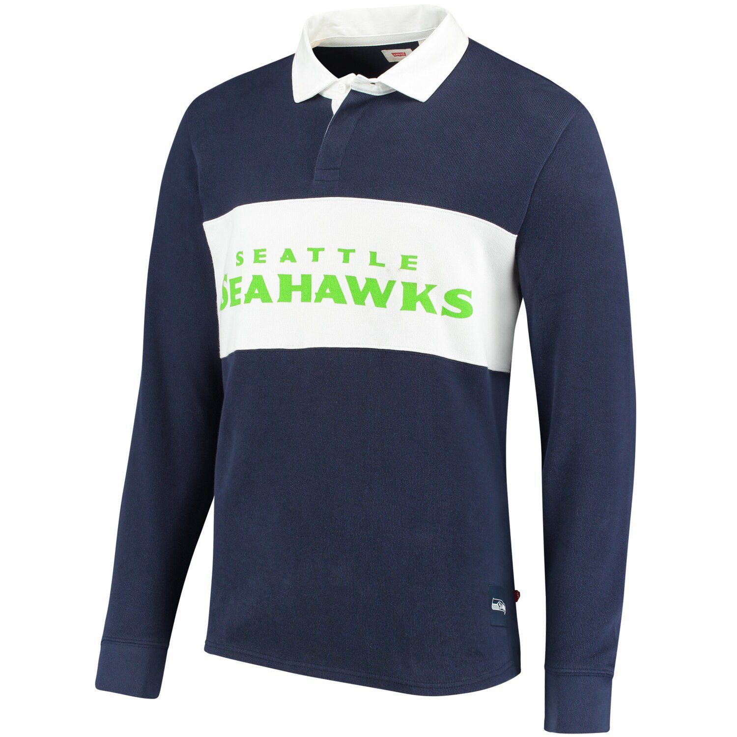 Image for Levi's Men's College Navy Seattle Seahawks Rugby Long Sleeve Polo at Kohl's.