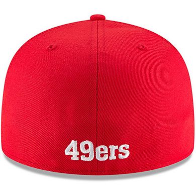 Men's New Era Scarlet San Francisco 49ers Omaha Throwback 59FIFTY Fitted Hat