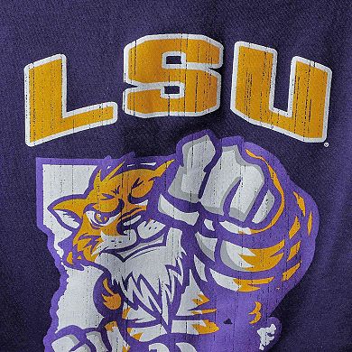 Youth Champion Purple LSU Tigers Strong Mascot T-Shirt