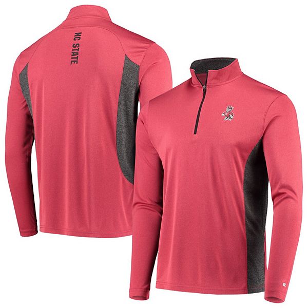 Men's Colosseum Red NC State Wolfpack Audible Windshirt Quarter-Zip ...