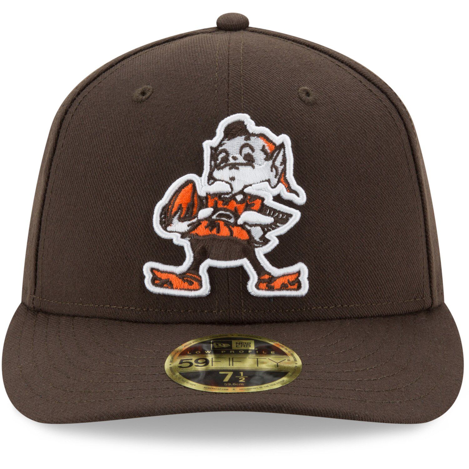 Men's New Era Brown Cleveland Browns Brownie Omaha Throwback Low ...