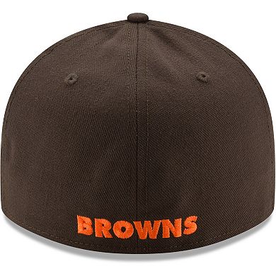 Men's New Era Brown Cleveland Browns Brownie Omaha Throwback Low Profile 59FIFTY Fitted Hat