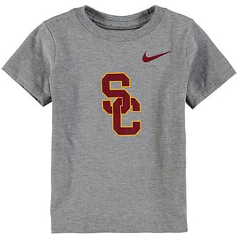 Toddler Nike Heathered Gray USC Trojans Logo T-Shirt