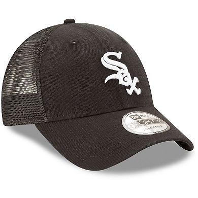 Men's New Era Black Chicago White Sox Trucker 9FORTY Adjustable Snapback Hat