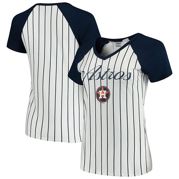 Chicago Cubs Concepts Sport Women's Vigor Pinstripe Raglan V-Neck