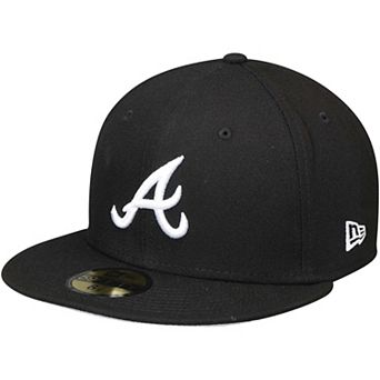 Men's New Era Black Atlanta Braves 59FIFTY Fitted Hat