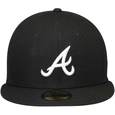 Men's New Era Black Atlanta Braves 59FIFTY Fitted Hat