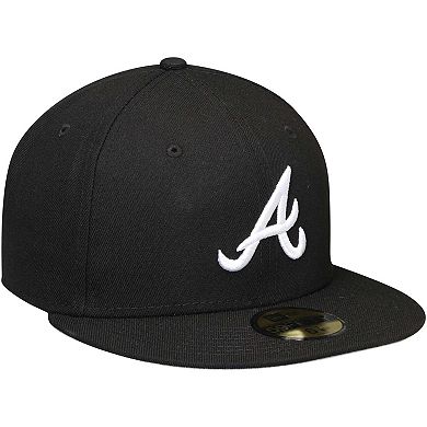Men's New Era Black Atlanta Braves 59FIFTY Fitted Hat