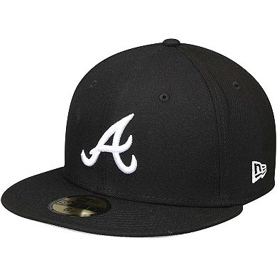 Men's New Era Black Atlanta Braves 59FIFTY Fitted Hat