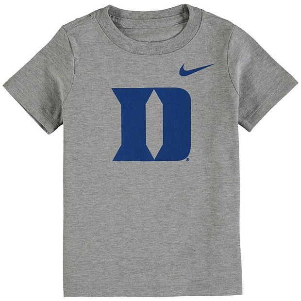 Toddler Nike Heathered Gray Duke Blue Devils Logo T-Shirt