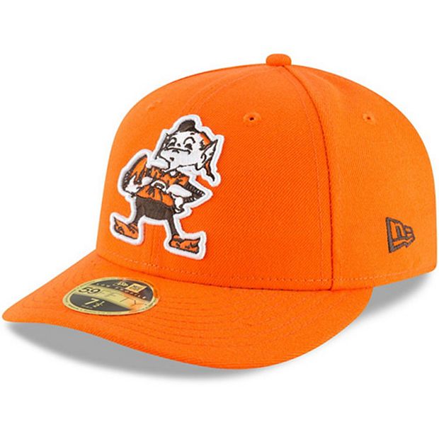 Men's New Era Orange Cleveland Browns Omaha Throwback Low Profile 59FIFTY  Fitted Hat