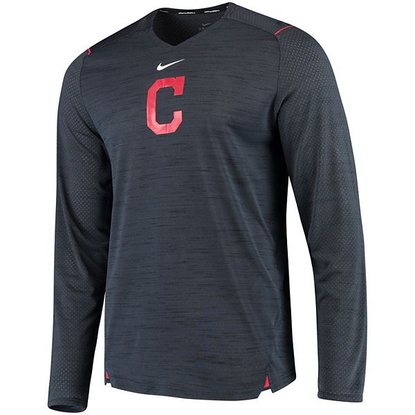 المايو Cleveland Indians Nike Heathered Black Sideline Legend Velocity Travel Performance T-Shirt جلابيات قطن