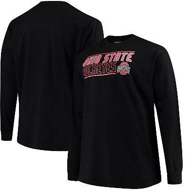 Men's Profile Black Ohio State Buckeyes Big & Tall Long Sleeve T-Shirt