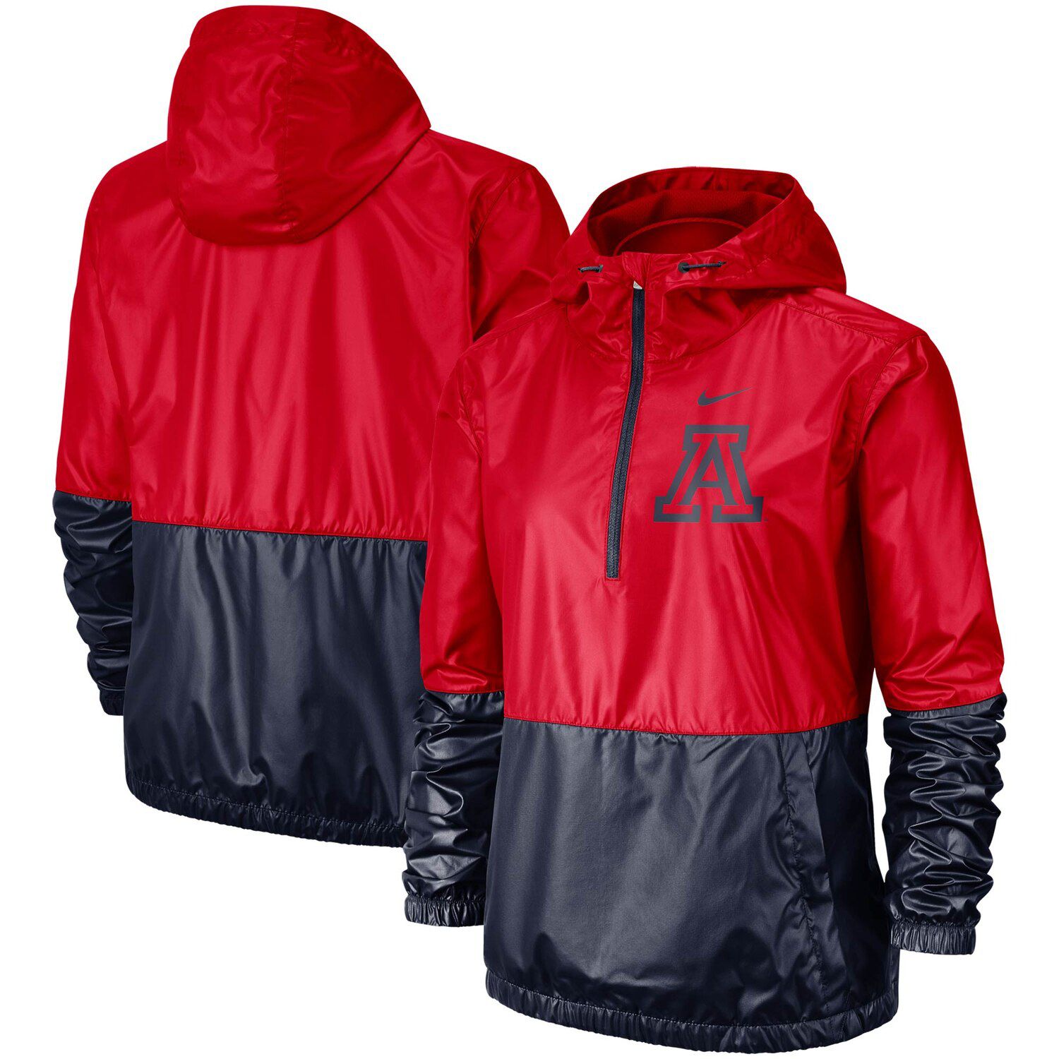 red nike half zip jacket