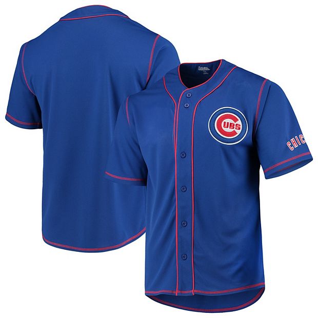 Chicago Cubs Stitches Team Color Button-Down Jersey Royal/Red