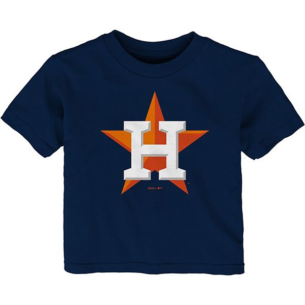 Toddler Orange Houston Astros Team Crew Primary Logo T-Shirt