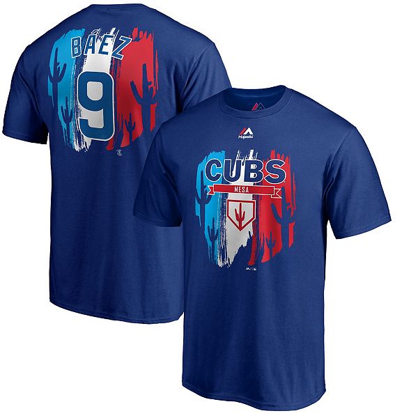 Javier Baez Chicago Cubs Majestic Official Name and Number T-Shirt - Royal