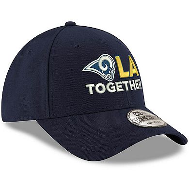 Men's New Era Navy Los Angeles Rams LA Together 9FORTY Adjustable Hat