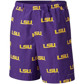 Men's Columbia Purple LSU Tigers Big & Tall Backcast Shorts