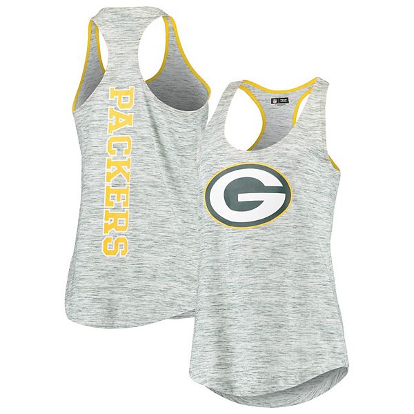 Women's New Era Green Green Bay Packers Space Dye Tank Top