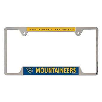 WinCraft West Virginia Mountaineers Chrome Plated Metal License Plate Frame
