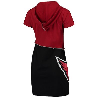 Women's Refried Apparel Cardinal/Black Arizona Cardinals Sustainable Hooded Mini Dress