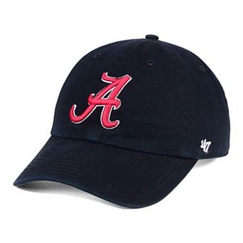Men's '47 Black Alabama Crimson Tide Vintage Clean Up Adjustable Hat