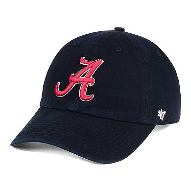 Men's '47 Black Alabama Crimson Tide Vintage Clean Up Adjustable Hat