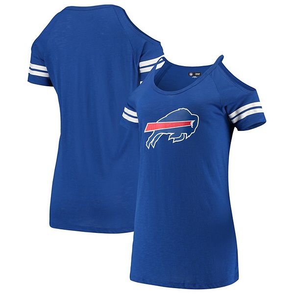 Women's New Era Royal Buffalo Bills Glitter Gel T-Shirt