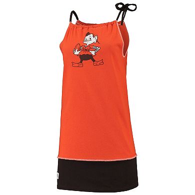 Women's Refried Apparel Orange Cleveland Browns Sustainable Vintage Tank Top Dress