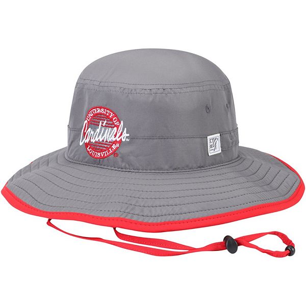 Men's The Game Gray Louisville Cardinals Classic Circle Ultralight  Adjustable Boonie Bucket Hat