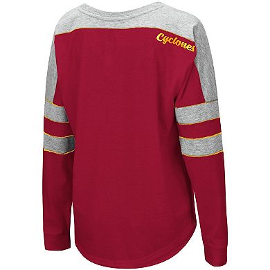 Women's Colosseum Crimson Iowa State Cyclones Trey Dolman Long Sleeve T-Shirt