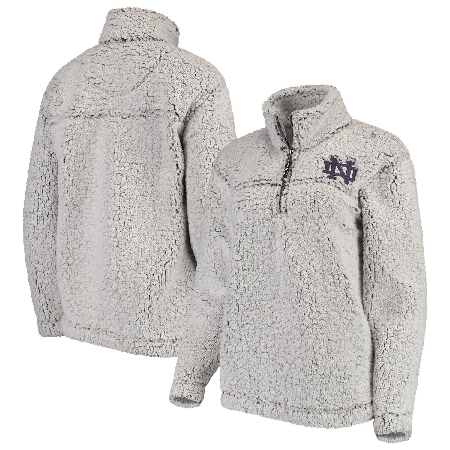 notre dame quarter zip sweatshirt