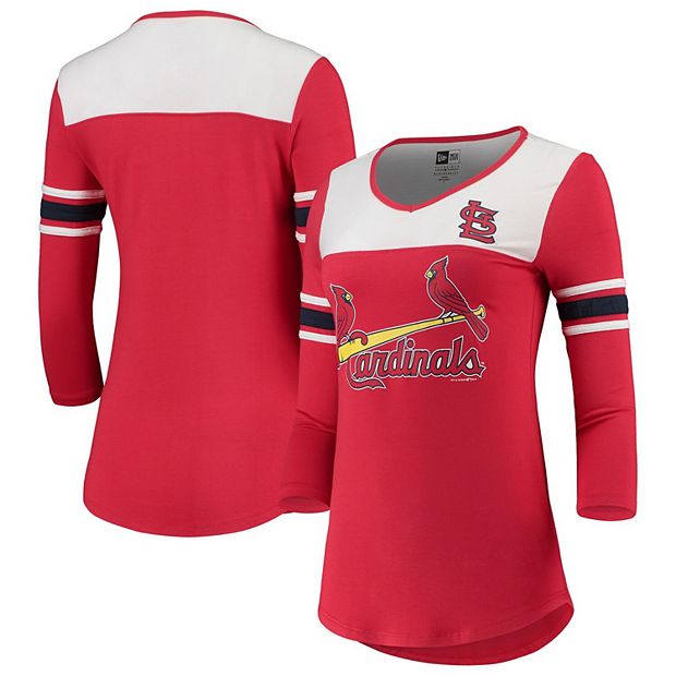 Women's Red St. Louis Cardinals Plus Size Raglan T-Shirt