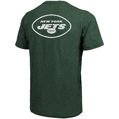 New York Jets Majestic Threads Tri-Blend Pocket T-Shirt - Heathered Green