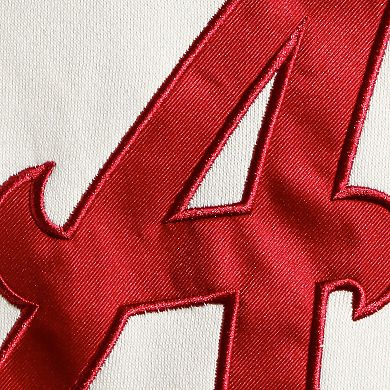 Men's Colosseum Cream Alabama Crimson Tide 2.0 Lace-Up Pullover Hoodie