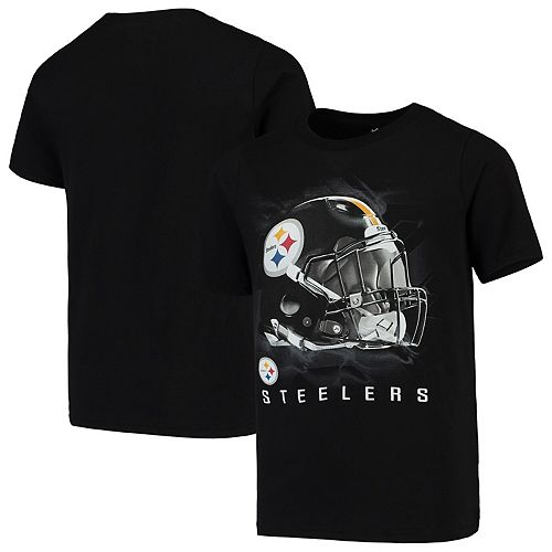 NFL Team Apparel Youth Pittsburgh Steelers Game Time White T-Shirt