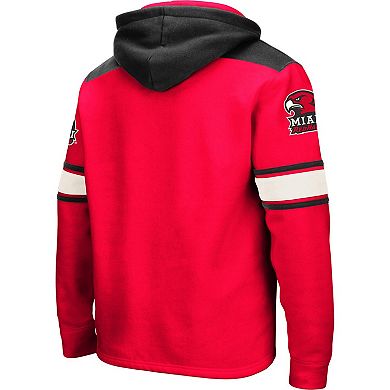 Men's Colosseum Red Miami University RedHawks 2.0 Lace-Up Hoodie