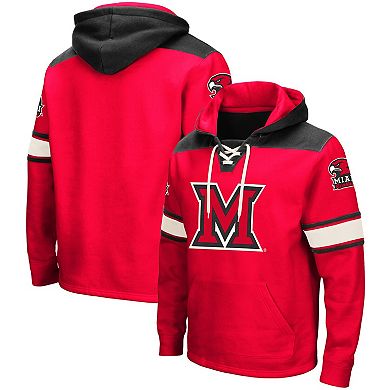 Men's Colosseum Red Miami University RedHawks 2.0 Lace-Up Hoodie