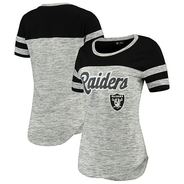 Las Vegas Raiders Glitter Jersey for Women Black Silver Small