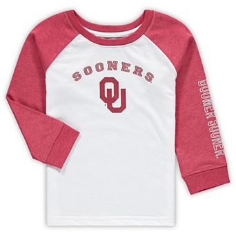 Toddler Colosseum White Oklahoma Sooners Animaniacs Long Sleeve Raglan T-Shirt