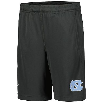 Youth Nike Anthracite North Carolina Tar Heels Performance Fly Shorts