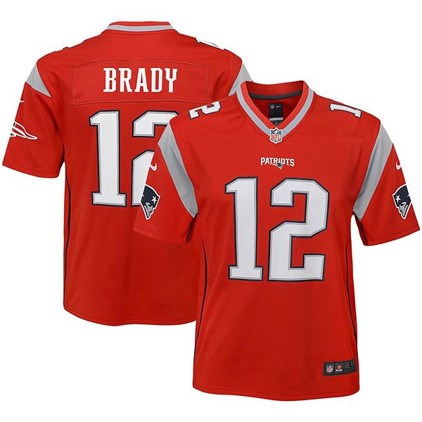 Mens New England Patriots Tom Brady Nike Red Alternate Game Jersey