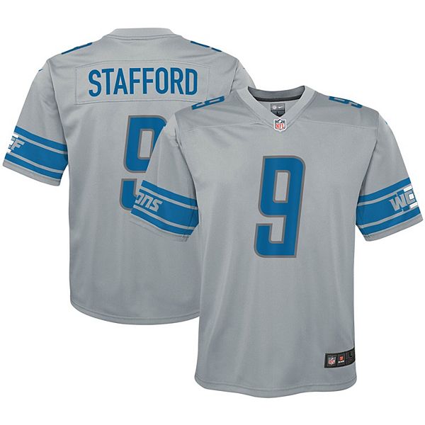 Youth Nike Matthew Stafford Silver Detroit Lions Inverted Game Jersey