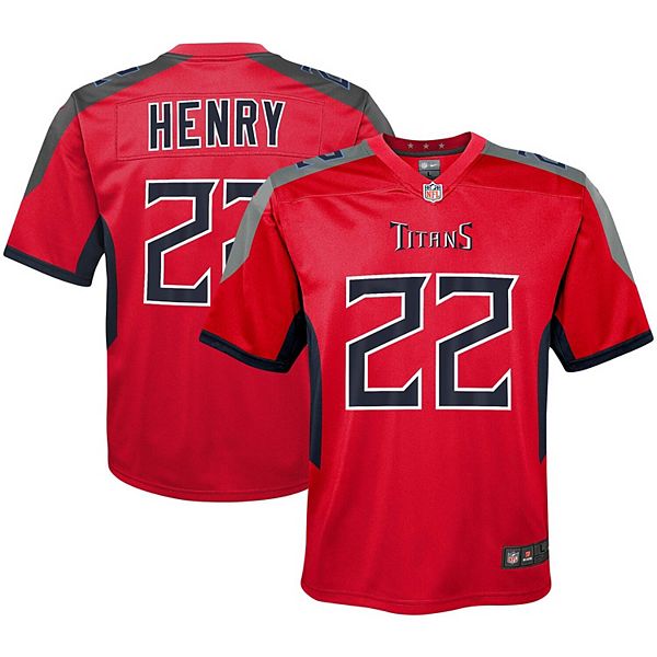 Youth Nike Derrick Henry Red Tennessee Titans Inverted Game Jersey